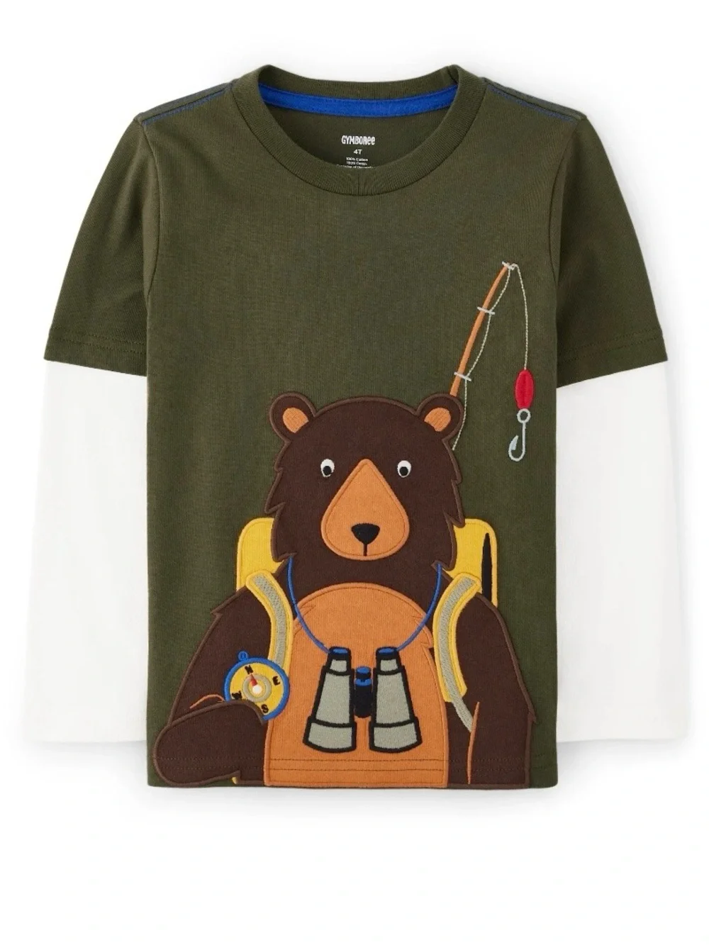 Gymboree Boys ‘S’More Fun’ Bear Shirt and Camo Pants Size 5T
